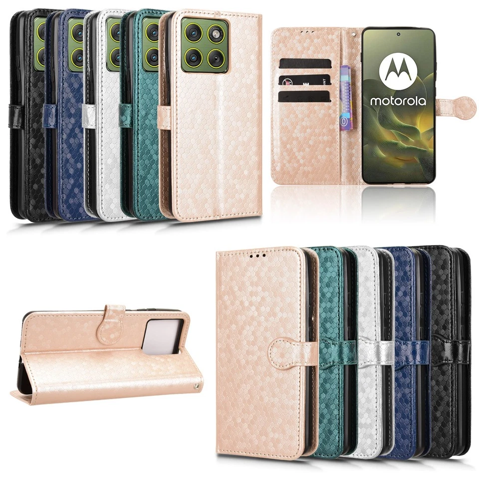 Для Motorola края 70, моды Flip кожаный бумажник стойка карты слоты чехол - Изображение 2 из 4