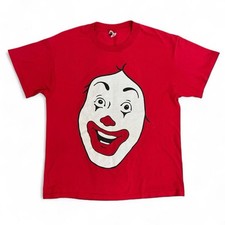Vintage 90s McDonald's Ronald McDonald big face graphic t-shirt size L