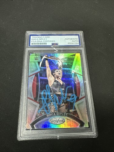 2023 Panini Chronicles WWE - Certified Rhea Ripley #202 Signed Card With PSA