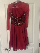 Jerry’s Red Figure Skating Dress for Women Size Small