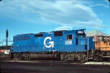 B&M Boston & Maine GP40 326 - 3/4  roster view - 1986 - Guilford     12/25 P15-4