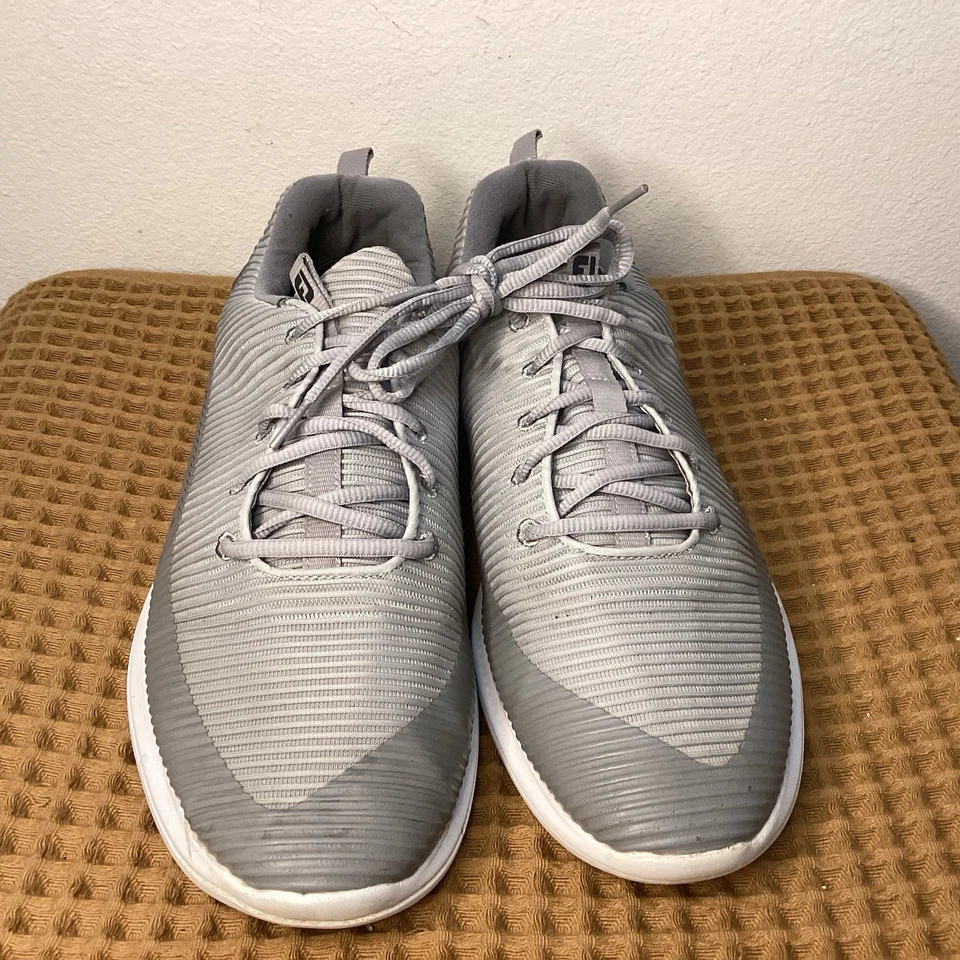Footjoy Flex XP Spikeless Golf Sneakers Shoes Mens Size 12 WIDE Gray Mesh 56251 - Image 3 of 4
