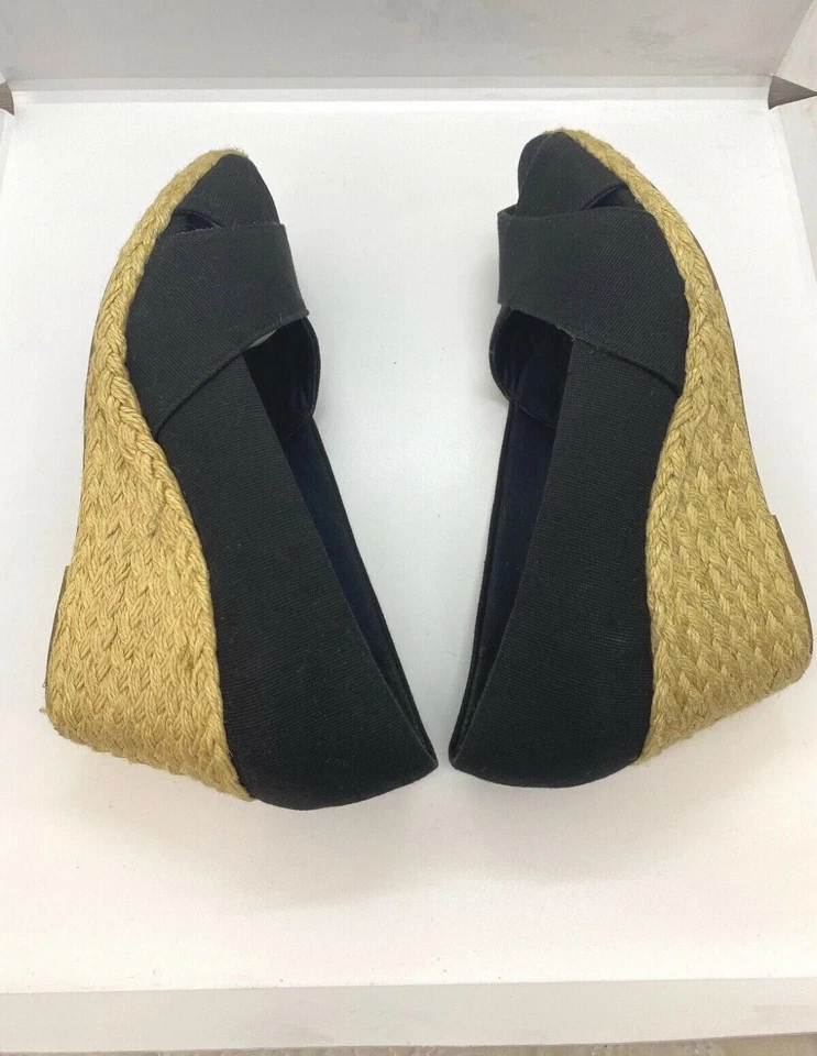 Zapatos de vestir informales con cuña alpargata negra Chaps Dakota para mujer Foto 2 de 4