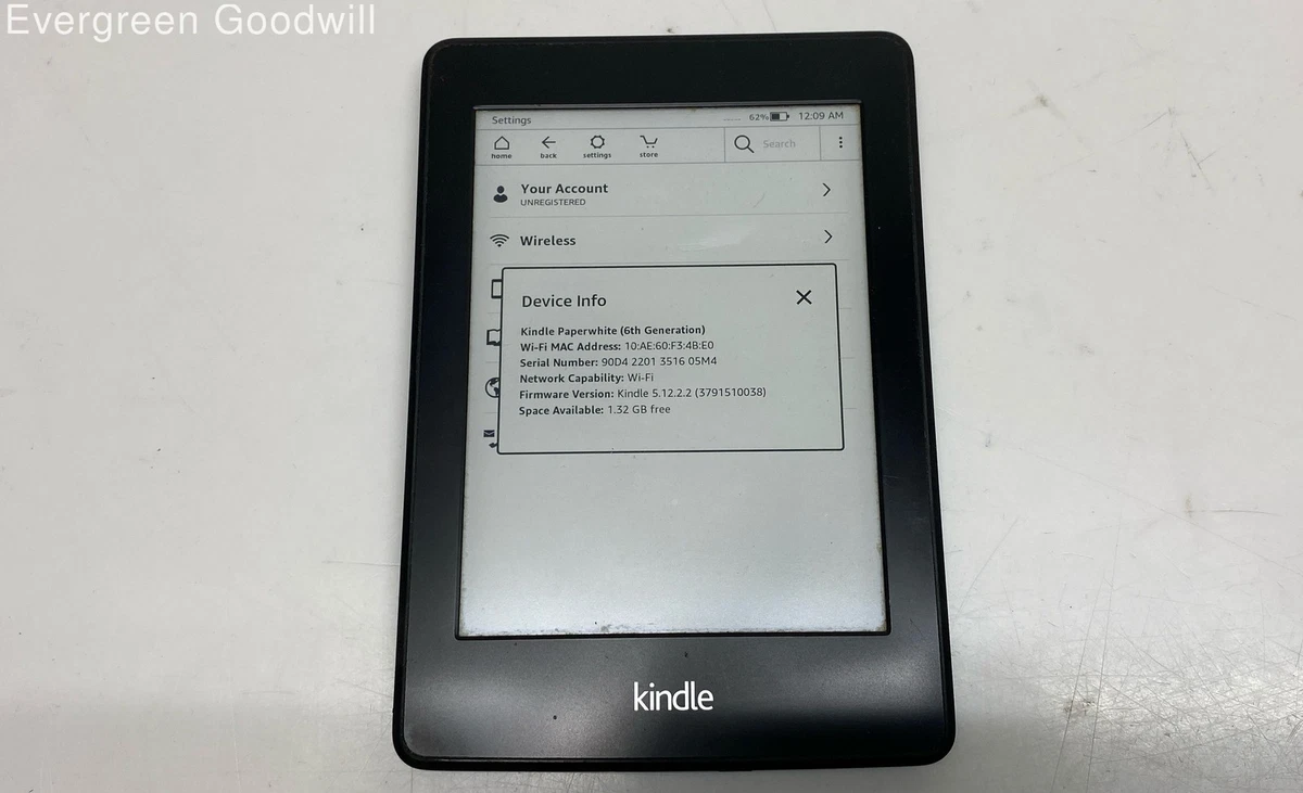 Amazon Kindle Paperwhite (6th Generation) Wi-Fi eBook Readers for