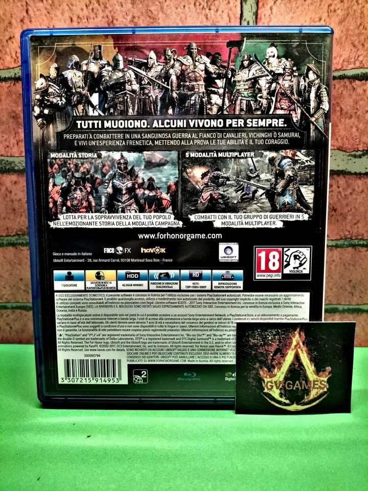 For Honor 🇮🇹 Ps4 PlayStation 4 Come Nuovo - Immagine 3 di 4