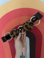 Vintage 80s Linea Pelle leopard new wave punk waist belt S
