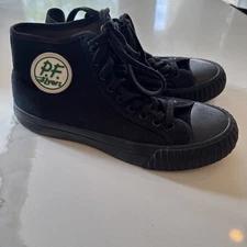 PF Flyers Shoes Sandlot Men’s Size 7 Women's 8.5 Black Canvas High Top 6627248