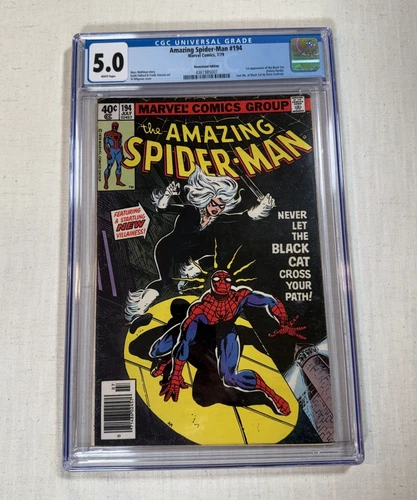 AMAZING SPIDER-MAN #194, 1st Apperance of Black Cat (Felicia Hardy), CGC 5.0