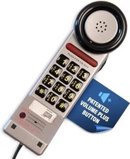 Med-Pat XL3060 Pewter Landline Phone   Volume Boost, Visual Ring Light, Hearing
