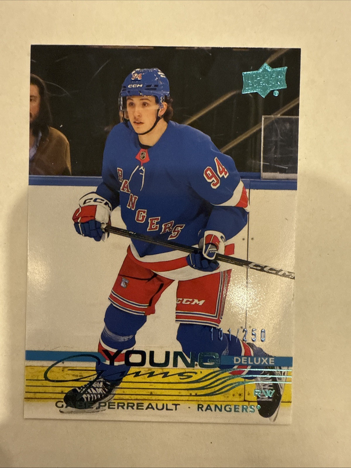 2025-26 Upper Deck S1 /250 DELUXE YG Gabe Perreault #202 (RC) | New York Rangers