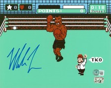 Mike Tyson foto autentica firmata 8x10 punch out autografata BAS