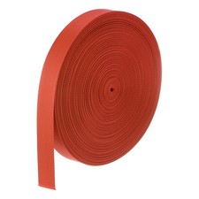 Flat Nylon Webbing Strap 1 Inch 10 Yards 1.1mm Thk for Bags Red Orange
