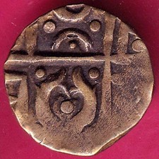 Bhutan Weight – 1.85 gm Half Rupee Rare Copper Coin  #YY509