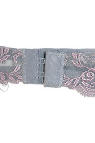 Lise Charmel Womens Floral Lace Detail Sheer Underwire Band Bra Gray Size 34D