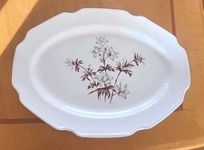 Vintage Southern Orchid Floral Transferware 13  1/4" Serving Platter