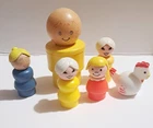 Vintage Fisher Price Little People LOT of 6 1970's