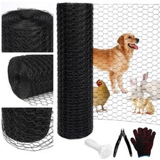 Black 19GA Chicken Wire 48inx150ft Fencing Garden Fence Metal Poultry Netting 0.92 per foot
