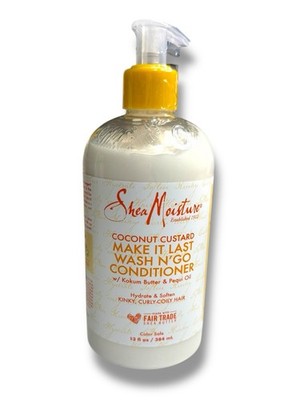 1 x Shea Moisture Coconut Custard Make It Last Wash N' Go Conditioner 13oz