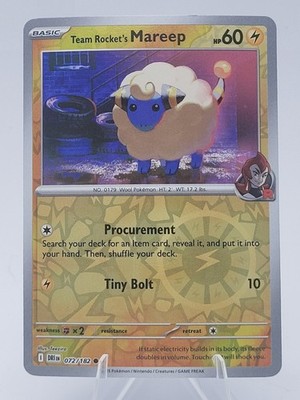 Team Rocket's Mareep 072/182 REVERSE HOLO Near Mint - SV10: Destined Rivals
