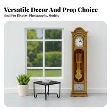 1:12 Scale Floor Clock Highly Detailed Dollhouse Pendulum Clock for Collectors
