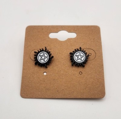 Supernatural TV Show Symbol Stud Earrings