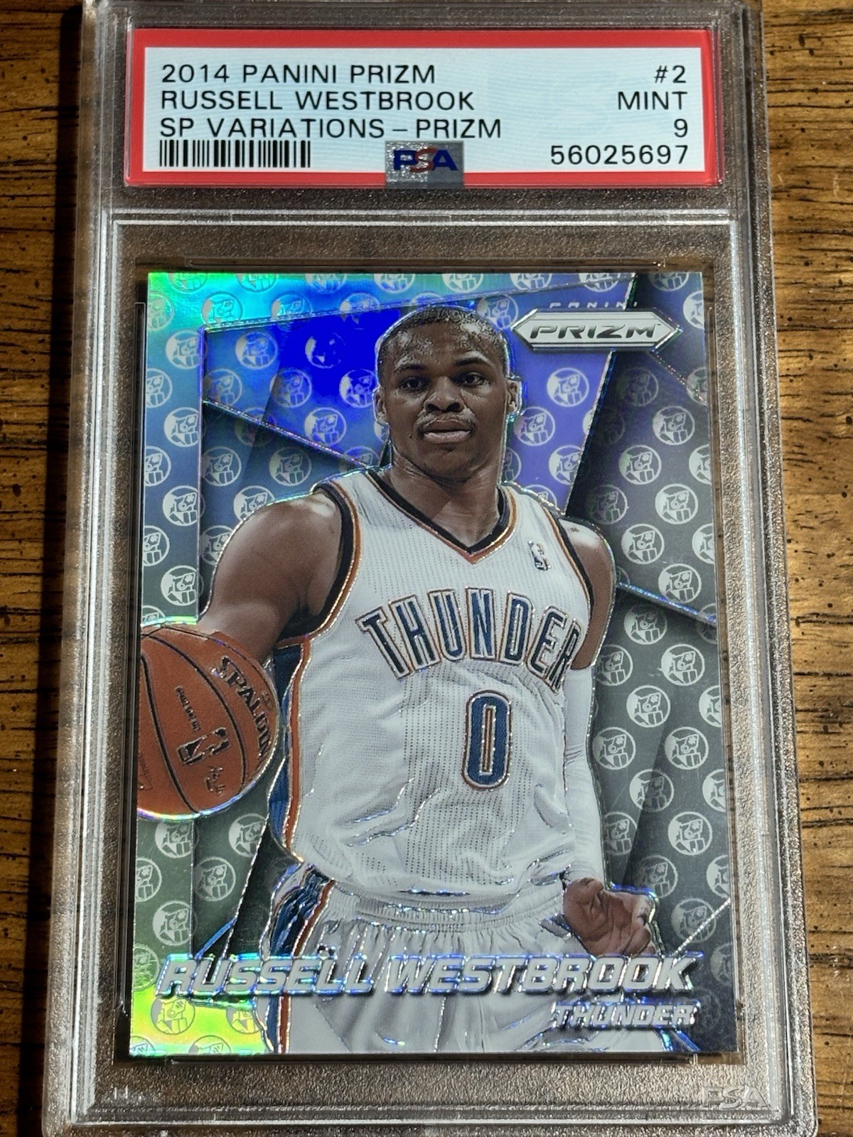 2014-15 Panini Prizm Russell Westbrook #2 SP Variations Silver Prizm PSA 9 Mint