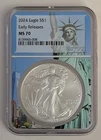 2024 SILVER EAGLE S$1 EARLY RELEASES NGC MS70 STATUE OF LIBERTY SKU 8139965-008