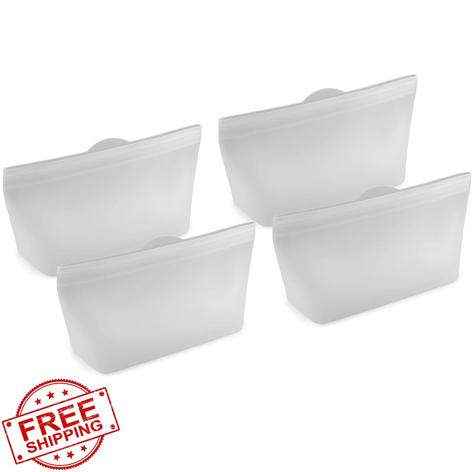 Home Logic Reusable Quart Bags - Set of 4 Clear Silicone Freezer Bags, Airtig...
Opens in a new wind