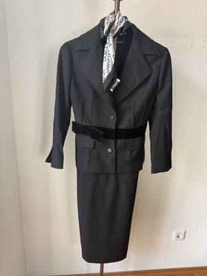 Dolce & Gabbana Luxus-Rockanzug / Kostüm Schwarz   Gr. IT 46 (DE 40)   Wie neu!