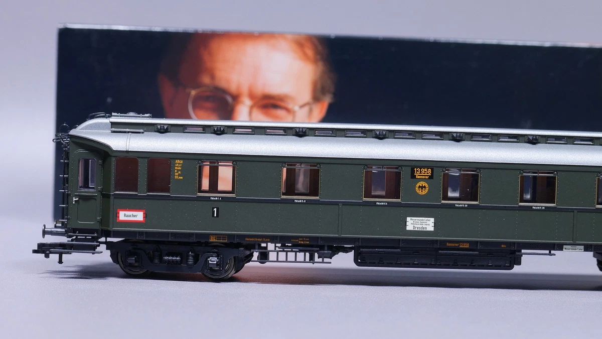 H0 DC Brawa 2442 Preußischer D-Zug-Wagen 1./2. Kl. AB4ü DRG OVP #ST_742