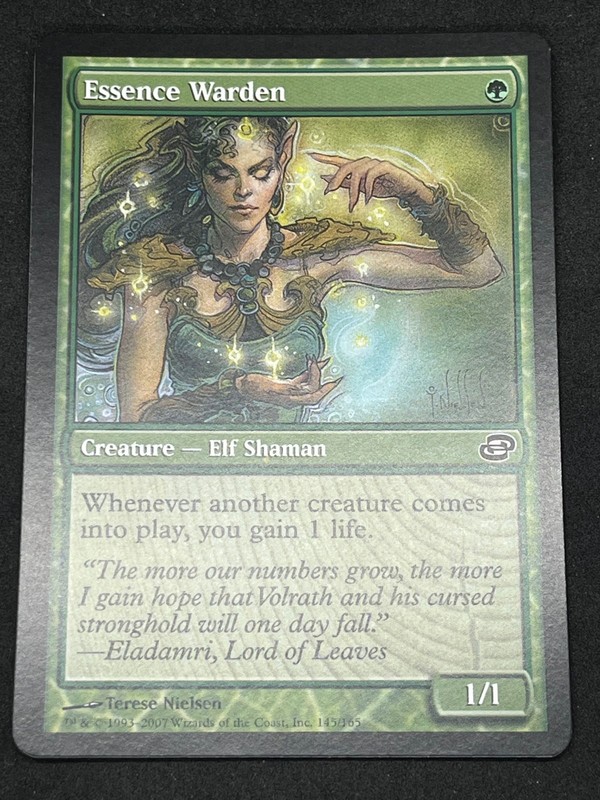 Magic the Gathering MTG Essence Warden Green Planar Chaos Common