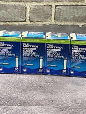 True Metrix Blood Glucose Test Strips, 30 Count X 4 Boxes Rite Aid Exp 7/26 +