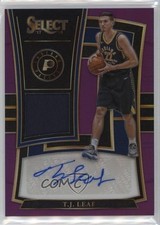 2017-18 Panini Select Rookie Jersey Auto Purple /99 TJ Leaf #RJA-TJL Auto 07ke