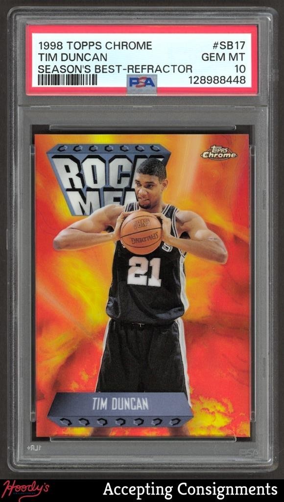 1998-99 Topps Chrome Season's Best Refractors #SB17 Tim Duncan PSA 10 GEM SPURS