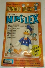 Lakeside Toys Walt Disney's DONALD DUCK Tiny Super Flex Bendy ACTION FIGURE Card