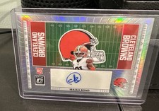 Isaiah Bond RC 2025 Panini Optic Prizm Hashmarks Auto HM-IB Cleveland Browns