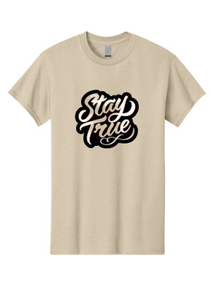 Stay-True-12 Mens Graphic Tee, 100% Cotton, Casual Summer Wear