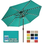 CLEARANCE  EliteShade USA Umbrella Solar 9ft Market Umbrella with 80 LED Lights
