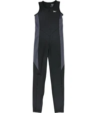 Reebok Womens Full Coverage Bodysuit Jumpsuit, black, S
