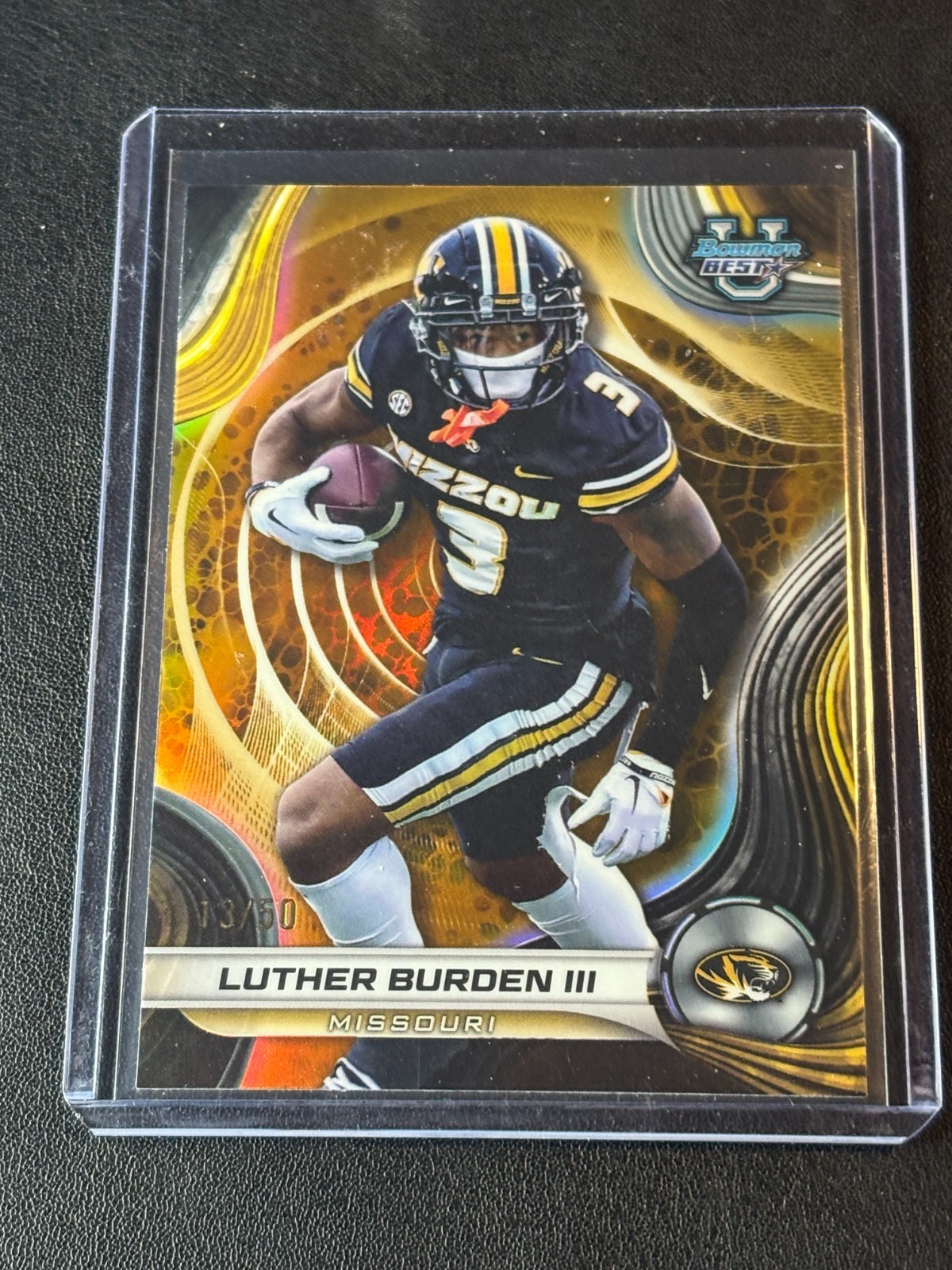 2024 Bowman's Best University Gold Refractor /50 Luther Burden III Mizzou