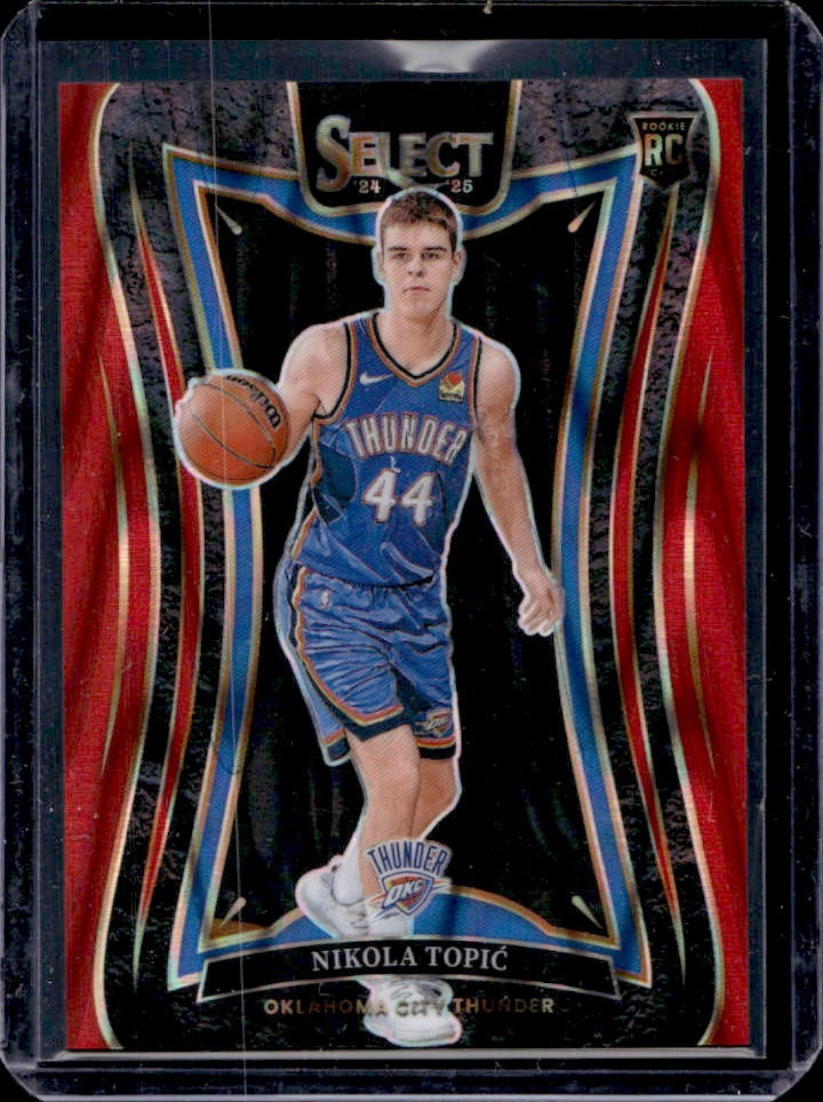 2024-25 Select Nikola Topic Mezzanine RC Red Tectonic Prizm #54/65 Thunder