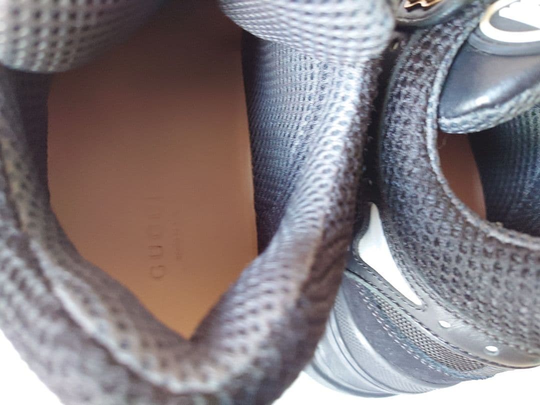 Auth Gucci Leather Black Flashtrek Low cut Sneakers Logo EU35 US5 UK2 Women thumbnail 14