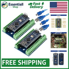 Complete 2PCS ATmega328P Nano V3.0 Arduino Microcontroller with USB Connectivity