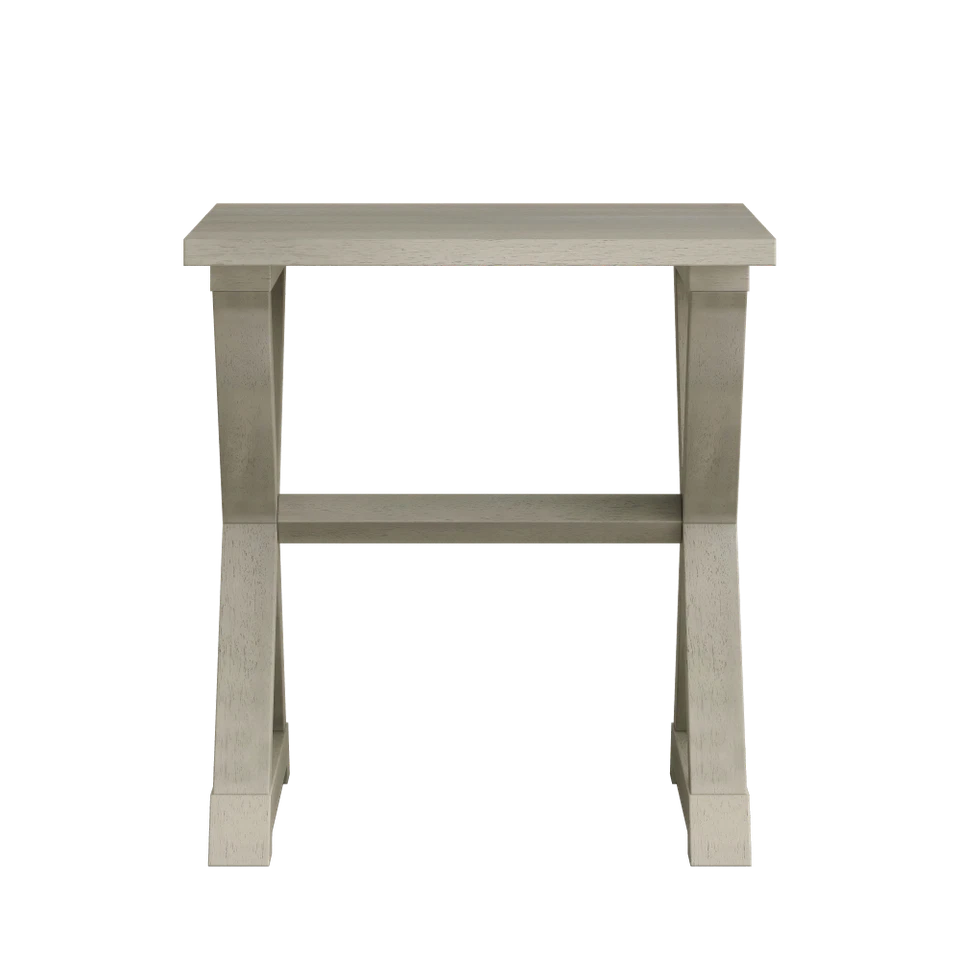 Accent Table Square Nightstand Antique White 22.00 x 23.50 x 23.50 in - Image 3 of 4