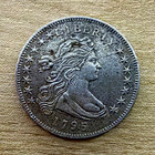 1795 Draped Bust $1 Silver Dollar 13 Stars Philadelphia Business Strike — photo 1