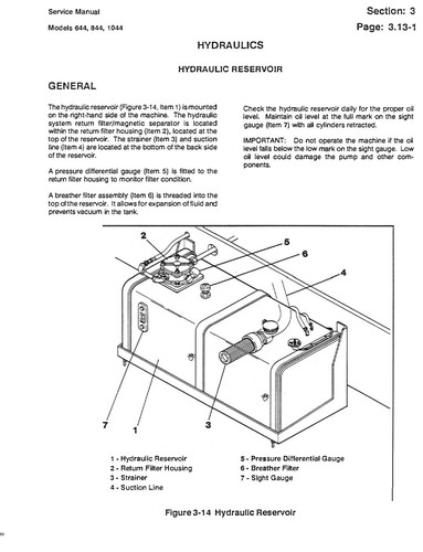 644 844 1044 1997 Forklift Workshop Manual Fits LULL 644 844 1044 - PAPER MANUAL - Picture 16 of 24