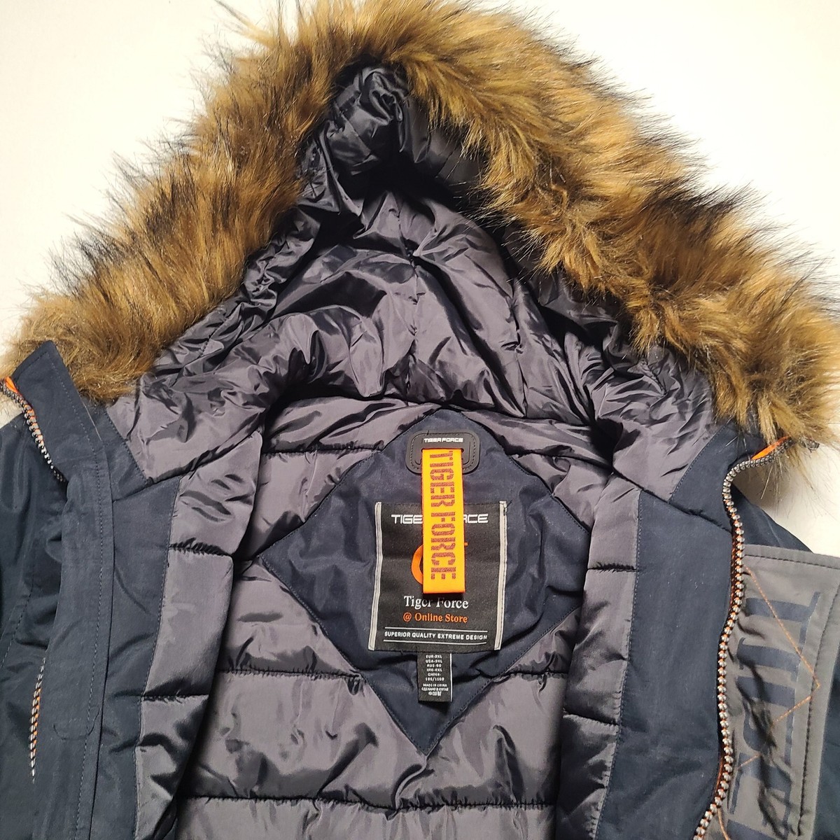 Tiger Force Parka Coat Winter Men's Sz 3XL Waterproof Hooded Tiger Force Parka Coat Winter Men's Sz 3XL Waterproof Hooded