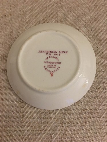 Wedgewood of Etruria & Barlaston Mini Plate Saucer Jefferson Vine 3” - Picture 2 of 4