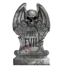 Halloween Styrofoam Tombstone  Pure Evil  Indoor/Outdoor Decoration New