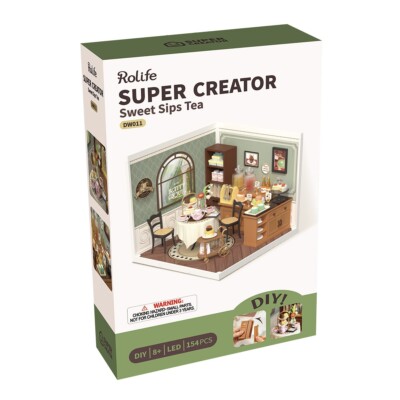 Robotime 3D Kit Rolife Miniatur Sweet Sips Tee DIY Puppenhaus DW011 Robotime